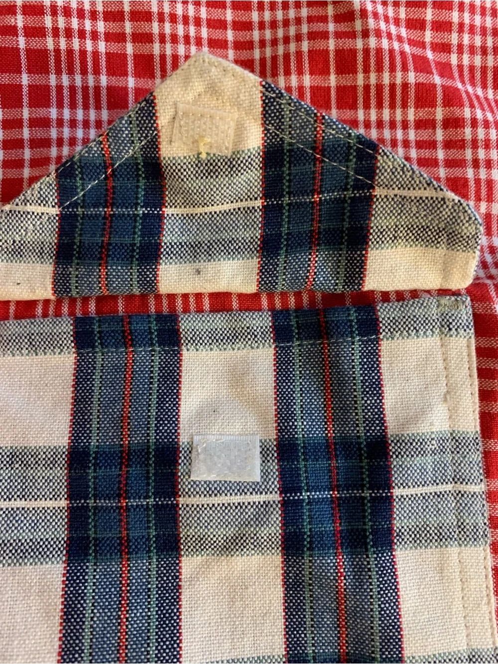NWOT Vtg POTTERY BARN KIDS PBK FULL QUEEN DUVET Cover Red Plaid Pocket Cottage